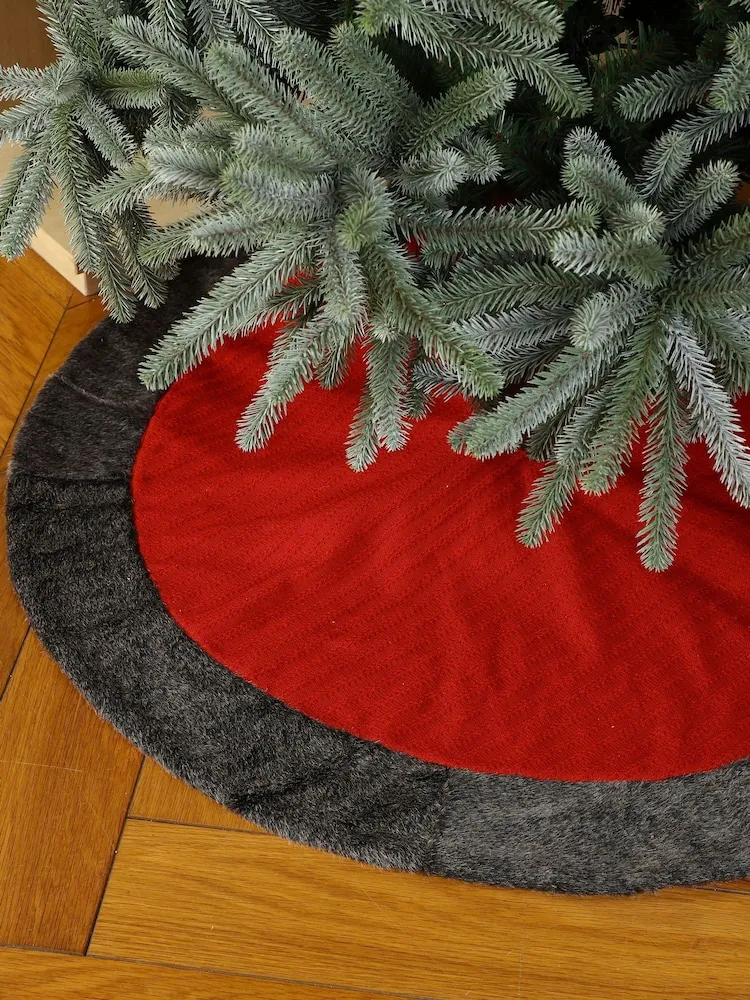 Buy Dibor Red/Grey Christmas Knitted Nordic Tree Skirt from the Next UK  online shop