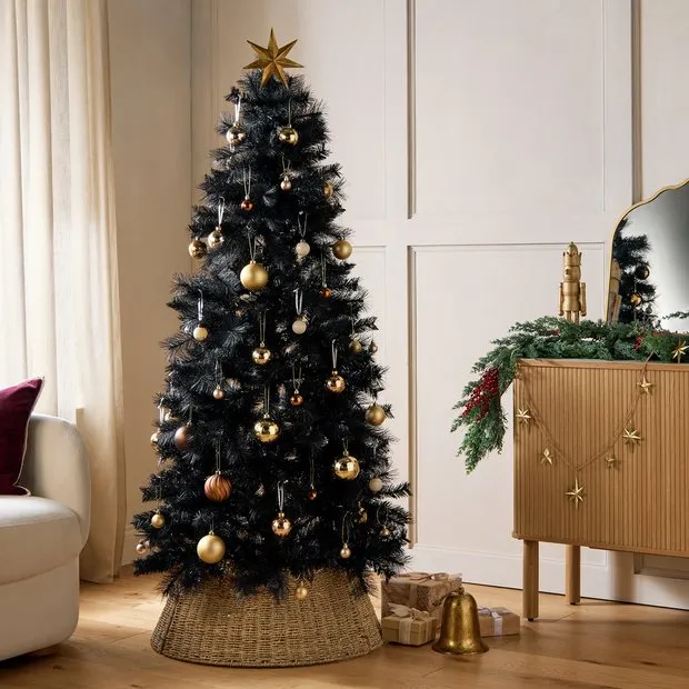 Buy Habitat 6ft Black Tips Artificial Christmas Tree | Christmas trees |  Argos