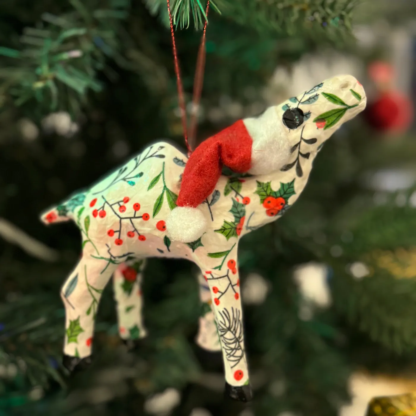 Buy Handmade Christmas Santa Camel with Winter Berries in UAE - Perfect Souvenir – handmadebyafiya