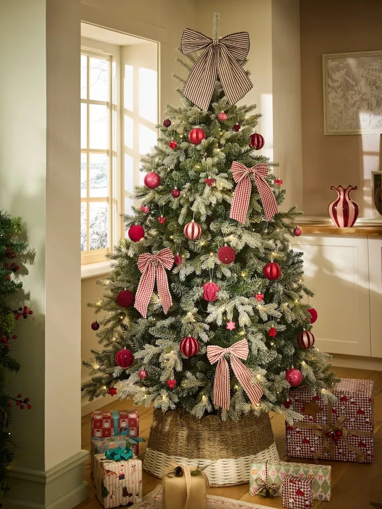 Buy Snowy Nordmann Fir 7ft Pre Lit Christmas Tree from the Next UK online  shop