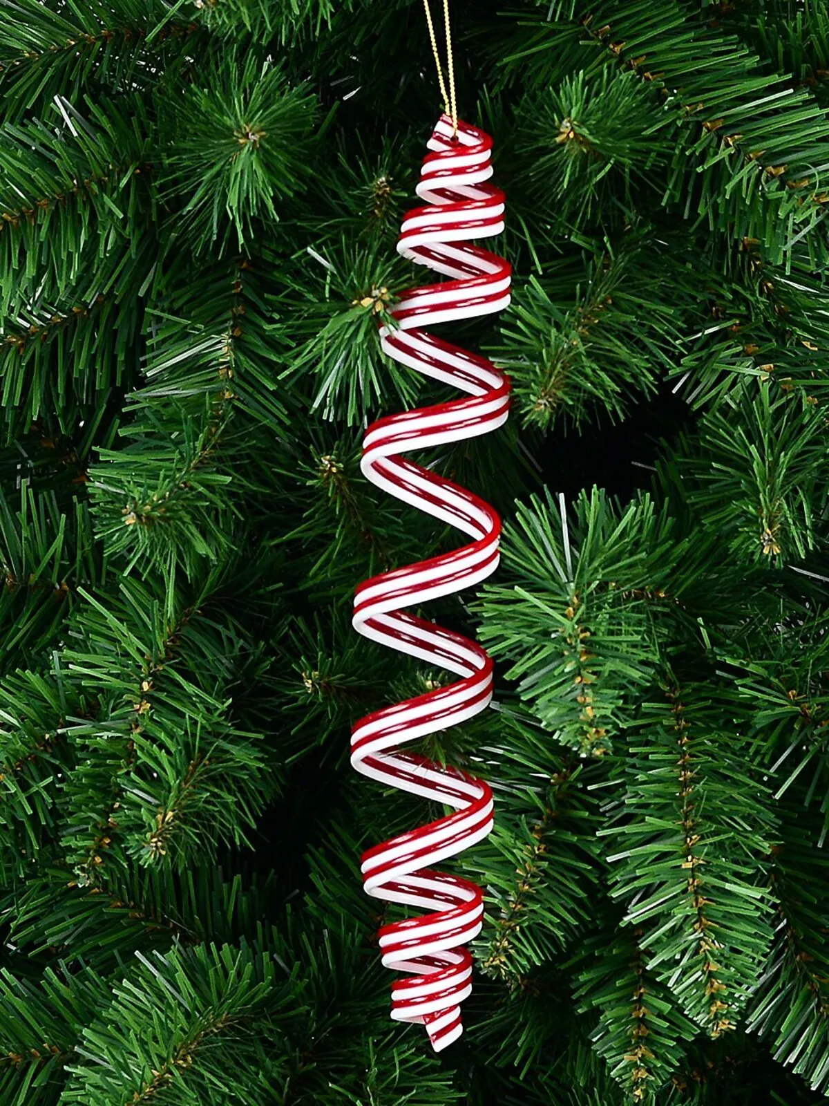 Candy Christmas Tree Ornaments Ribbon Candy Ornament Red White Spiral Ribbon Candy Whimsical Statement Ornament 28cm