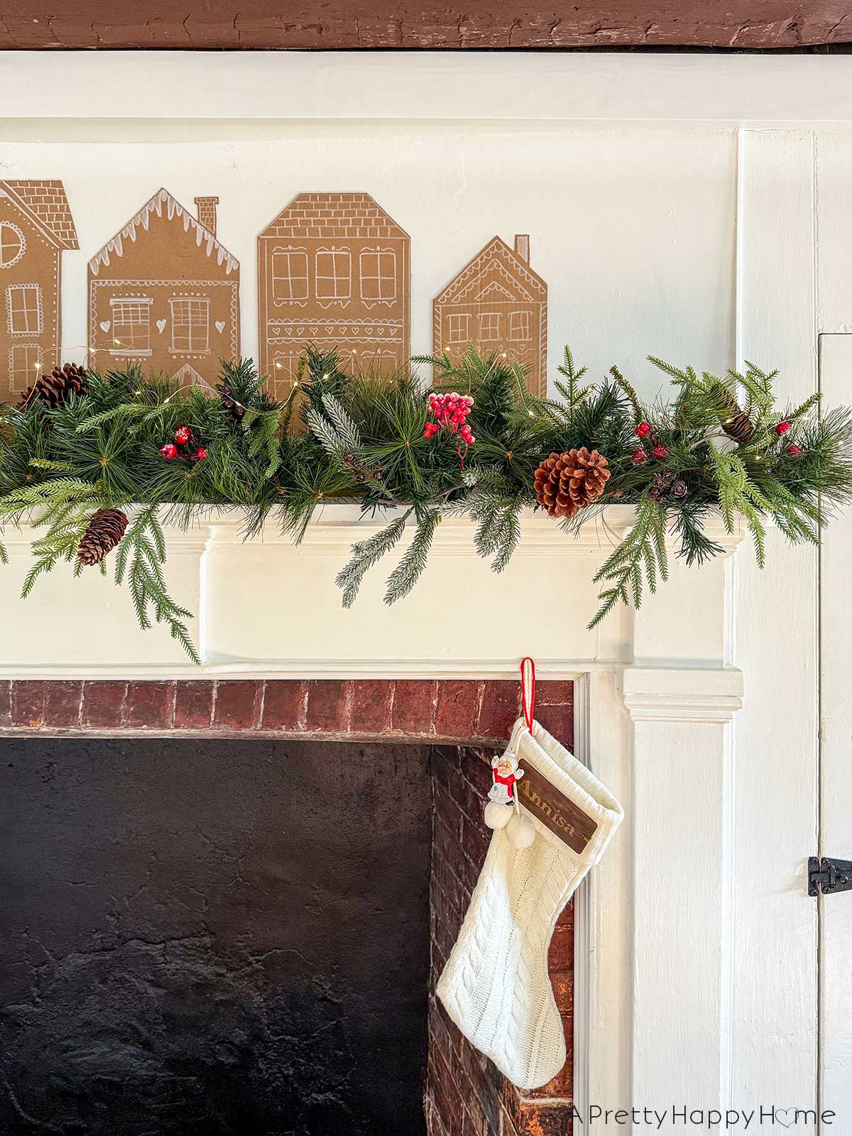 Cardboard Gingerbread House Christmas Mantel – A Pretty Happy Home