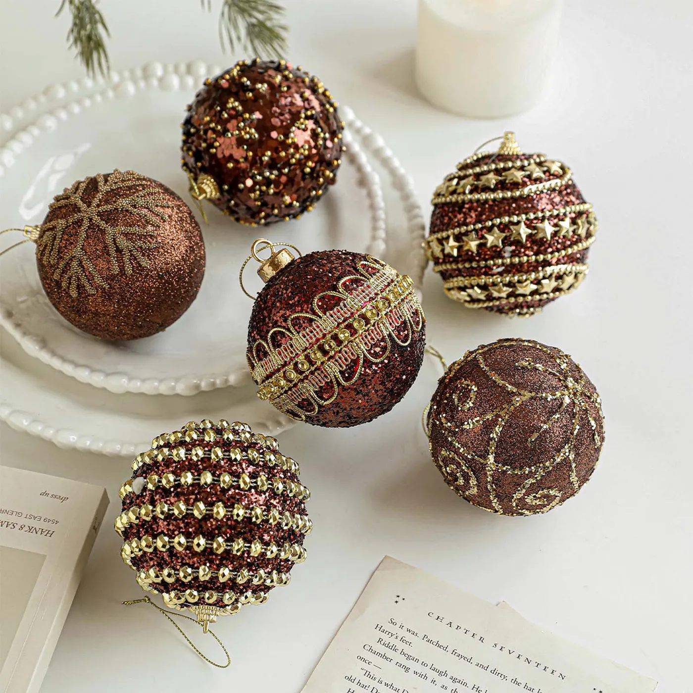 Chocolate Brown Christmas Ornaments Chocolate Labrador Beaded Embroidered Christmas Tree Decoration Equetech