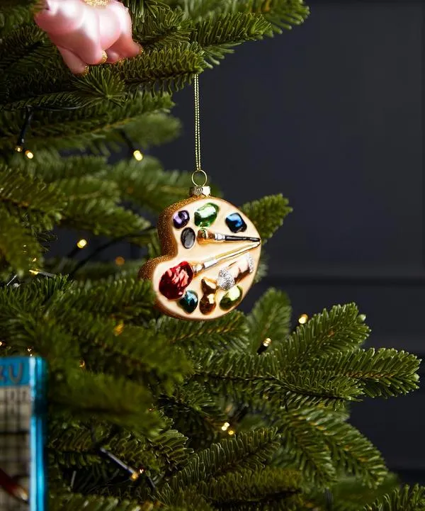 Christmas Artist Palette Glass Ornament | Liberty
