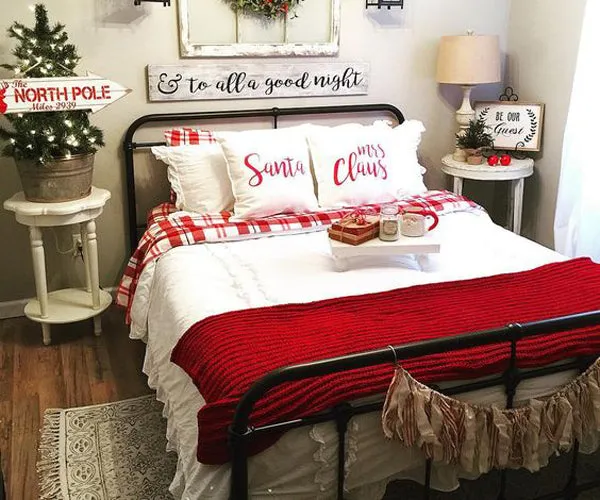 Christmas Bedroom Decorating