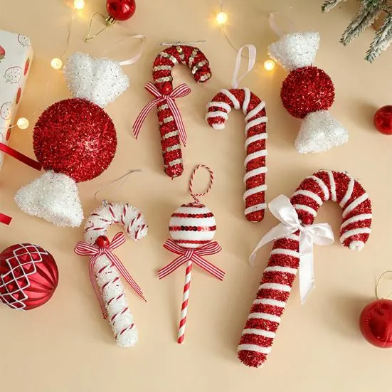 Christmas Candy Ornament Foam Peppermint Candy Cane Christmas Decoration  DIY Tree Hanging Pendant for Holiday Decor – buy at low prices in the Joom  ...