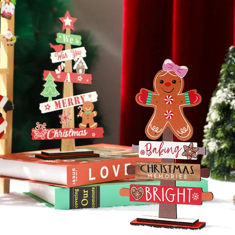 Christmas Cartoon Wooden Decoration for Festive Holiday Home - Nihaojewelry