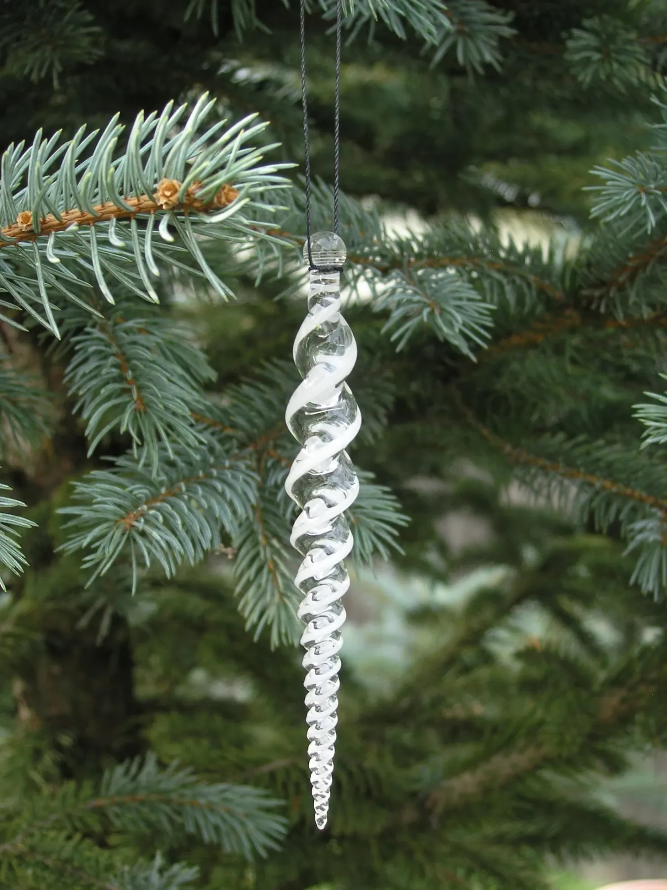 Christmas Decorations Blown Glass Icicle Ornaments Glass Icicle Ornament Garden Artisans LLC