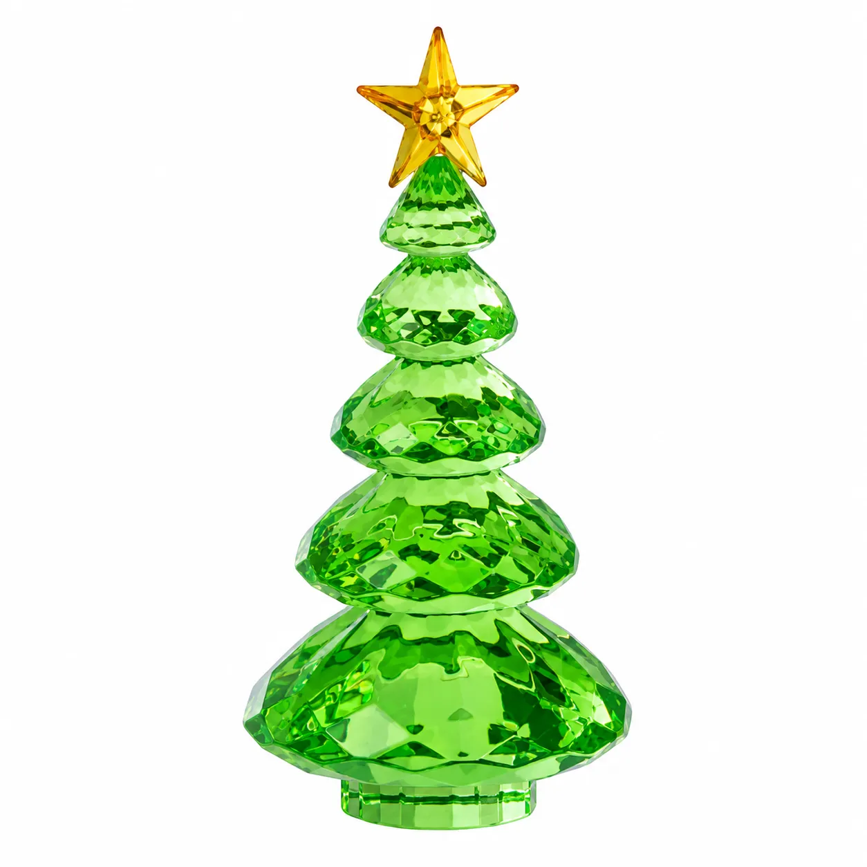 Christmas Farm Tree Crystal Figurine