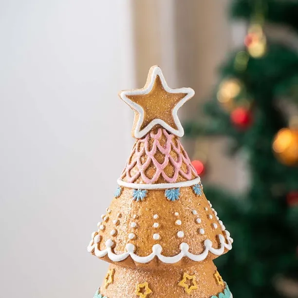 Christmas Gingerbread Tree Ornaments, Holiday Tabletop Decor, Gingerbread  Christmas Decorations for Living Room, Desktop, and Mantel, Festive Home  Decor Set with Hanging Loops and Stands - Walmart.c