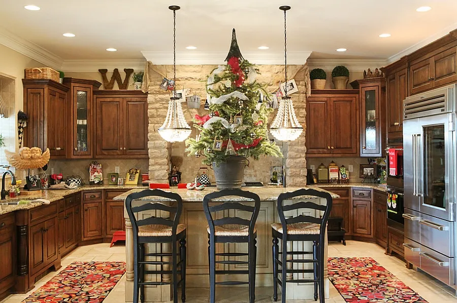 Christmas Kitchen Decor Farmhouse Island Centerpiece How To Create A Kitchen  Island Christmas Centerpiece Grace In