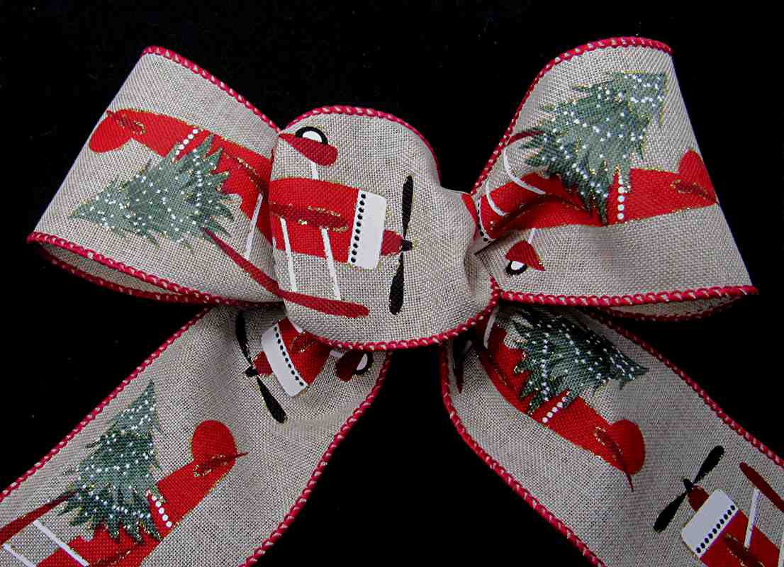 Christmas Plane Ribbon from American Ribbon Manufacturers