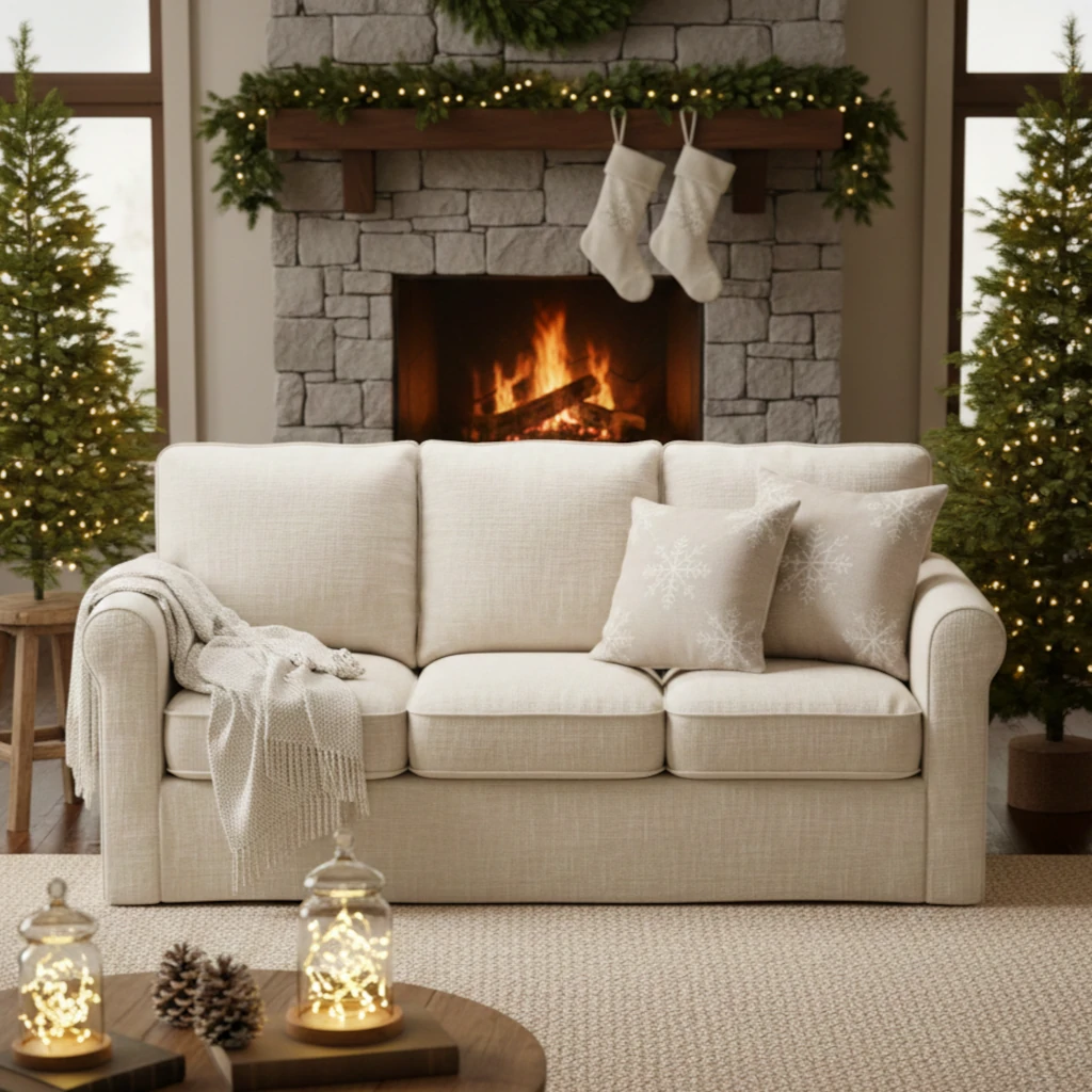 Christmas Sofa Decoration Ideas to Make Your Living Room Festive - Aosom
