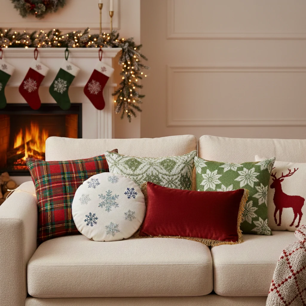 Christmas Sofa Decoration Ideas to Make Your Living Room Festive - Aosom