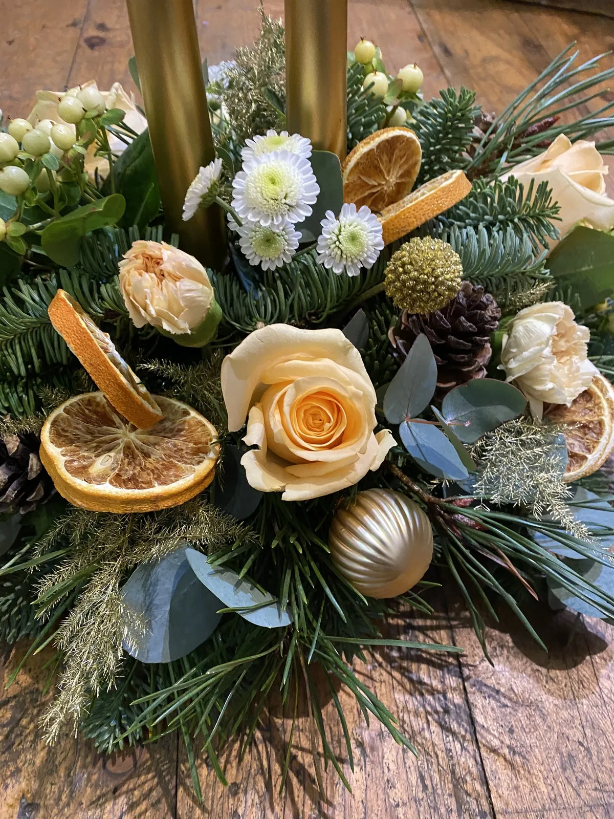 Christmas Table Arrangement - Colours Florists