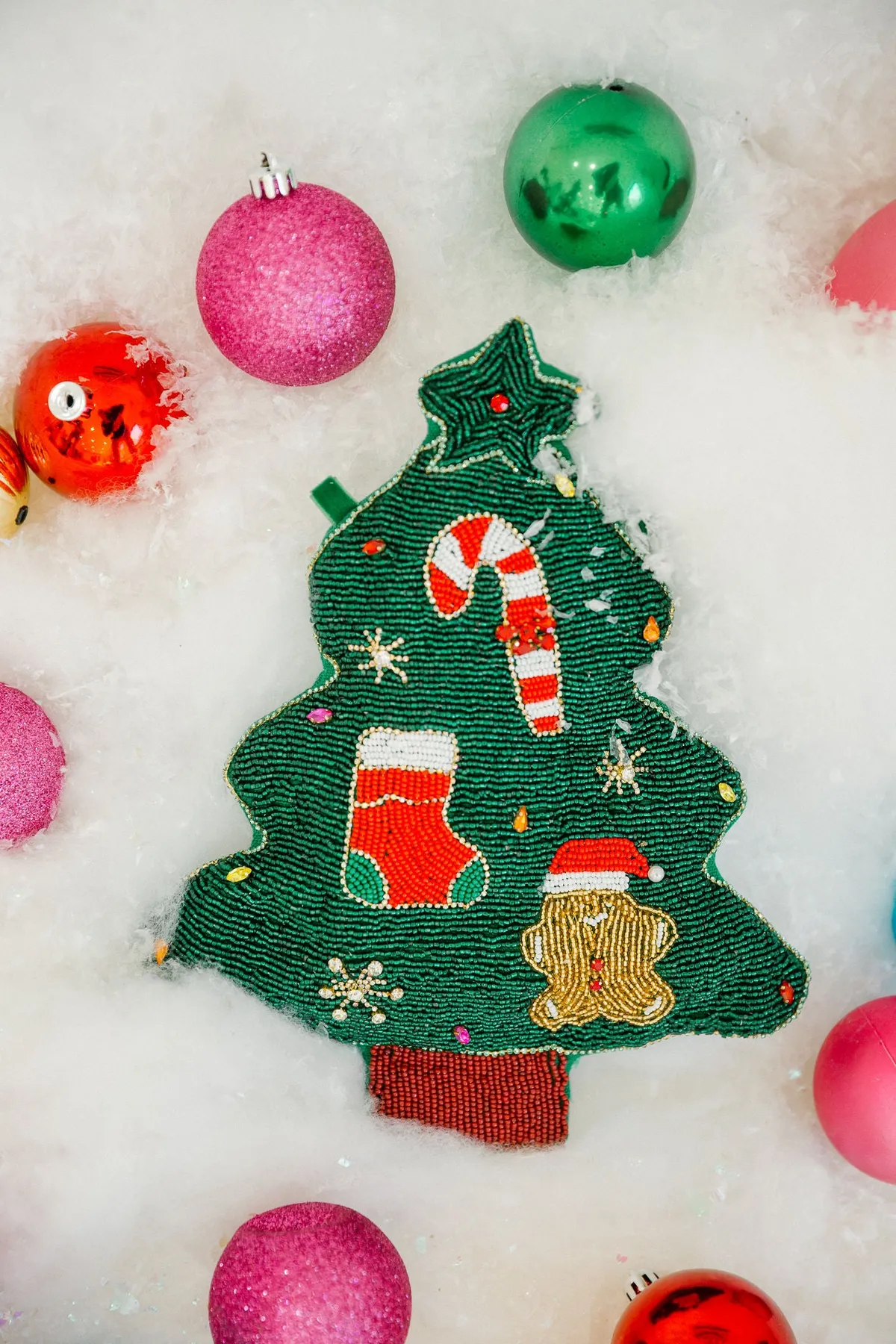 CHRISTMAS TREE BEADED PURSE – Judith March