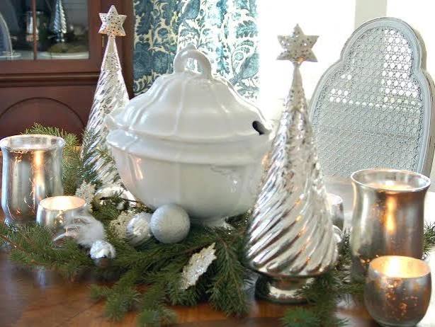 Classic Silver and White Christmas Table Decor | HGTV