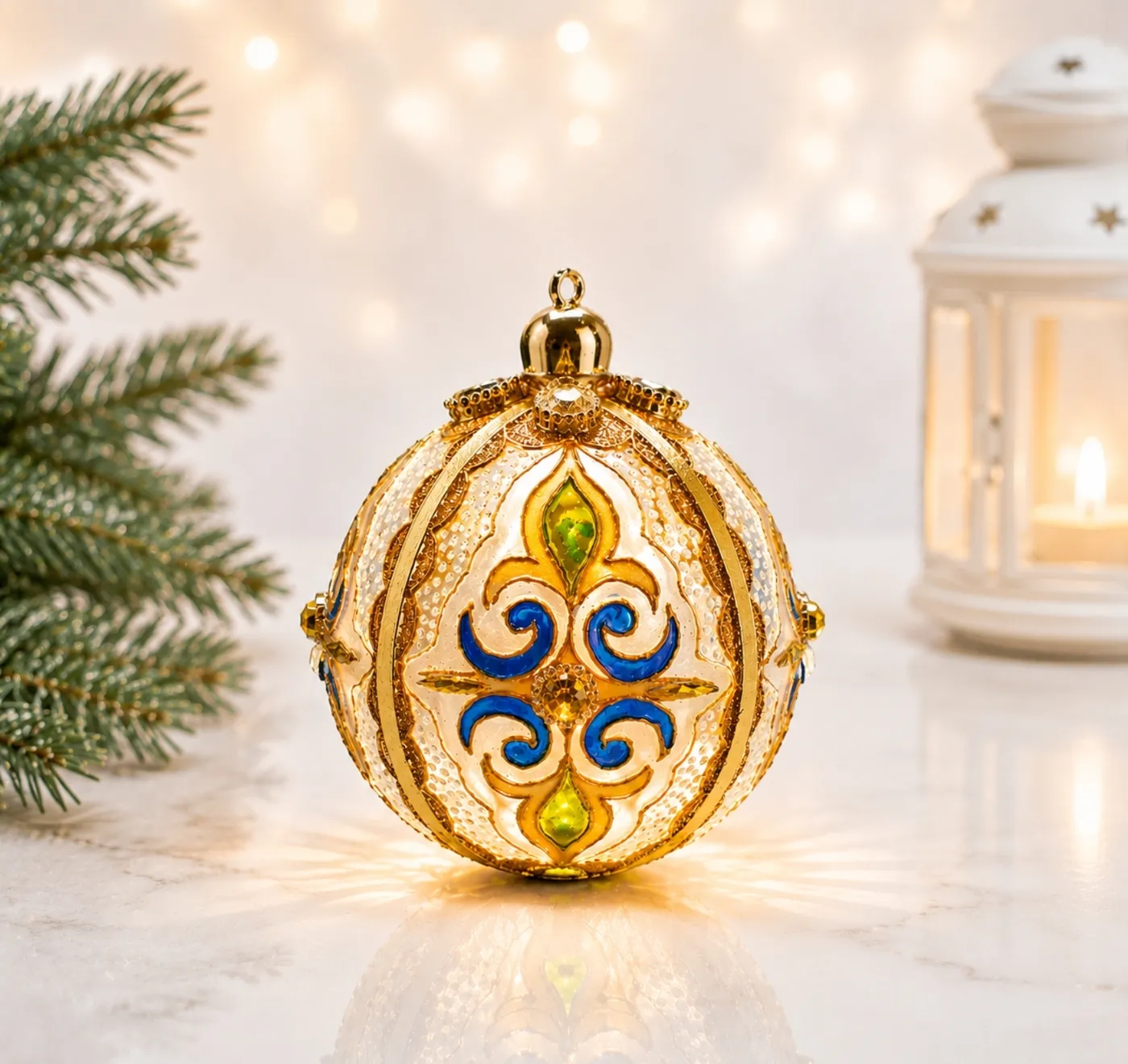 Colorful Stained Glass Christmas Ornament