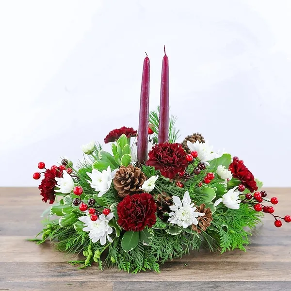 Cranberry Christmas Centerpiece in Harrisonburg VA - Blakemore's Flowers