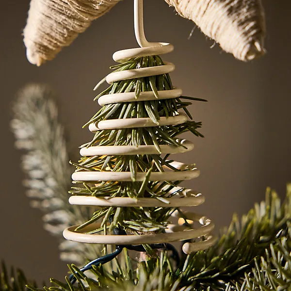 Cream Jute Star Christmas Decorations Tree Topper