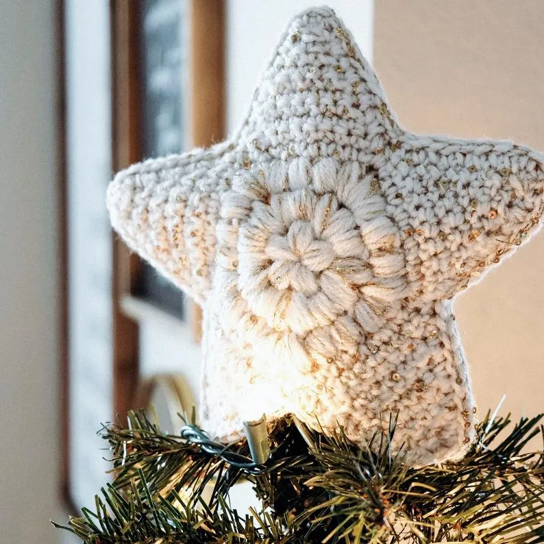 Crochet a Modern Farmhouse Christmas Tree Topper and Skirt, It's a Gorgeous  Set! - KnitHacker: Where Art & Yarn Hook Up!