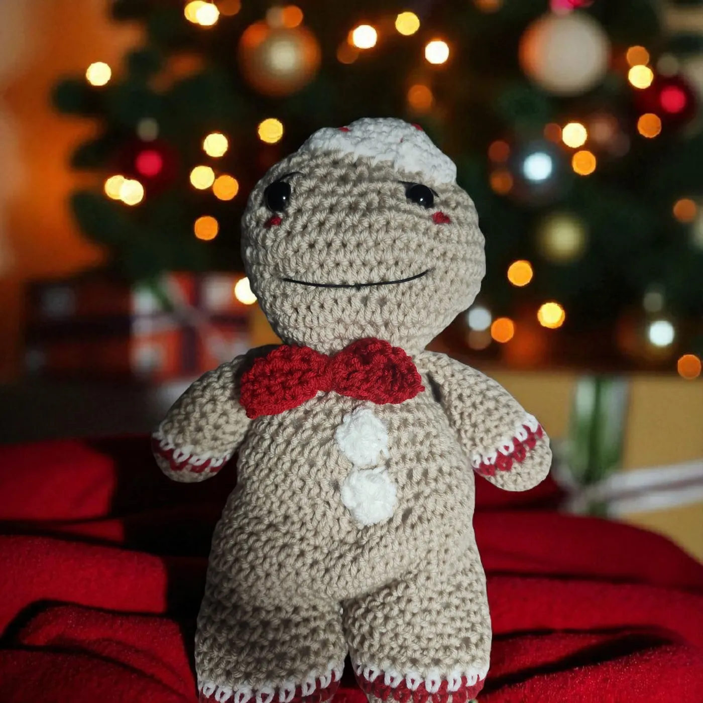 Crochet Gingerbread Man Plushie | Christmas Holiday Decor | Handmade G –  Creations By The Misfits