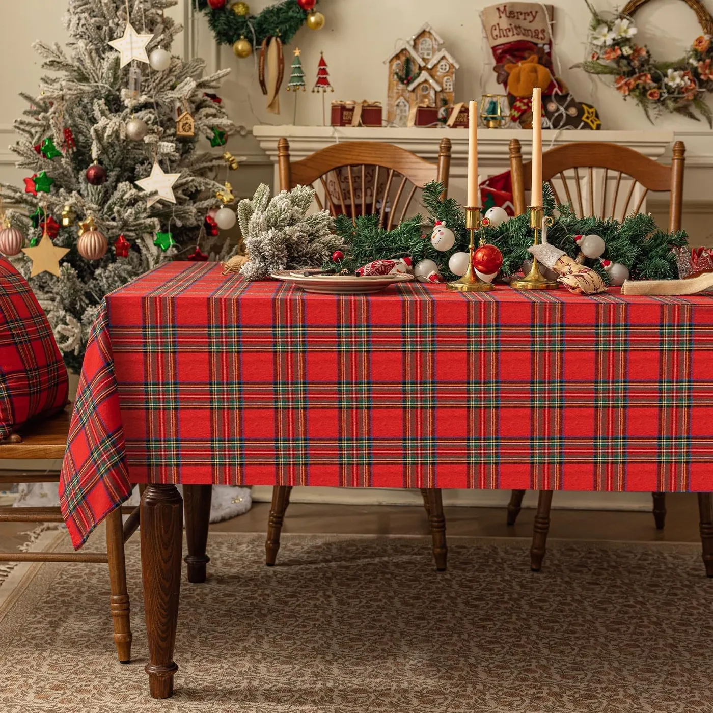 Cross-Border Christmas Holiday Table Decor Vintage Striped Checkered Cotton  Linen Restaurant Party Cover Amazon, Chinagoods.com, Yiwu Market Official  Website