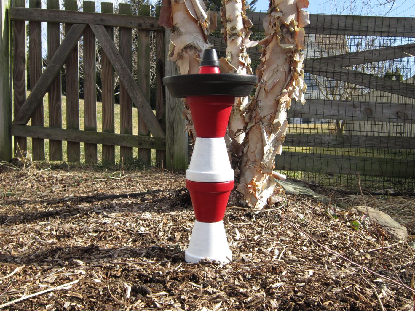 Day 69: Lighthouse Inspired Bird Bath | Inspired by the Sea
