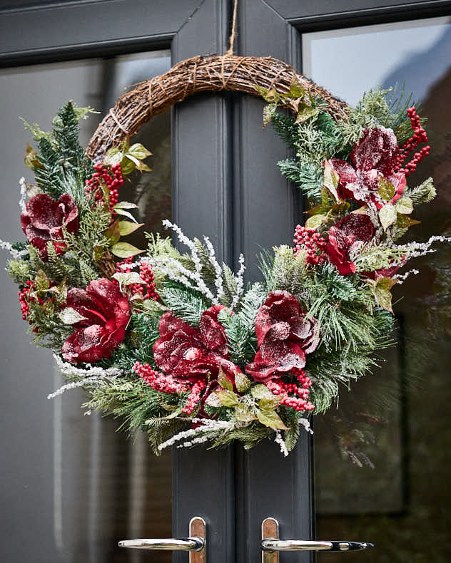 Dibor Frosted Flowers Half Wreath 2026 Buy Now