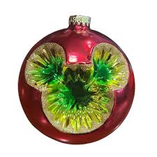 Disney Ornament - Mickey Glass Ball Epcot Germany Ornament