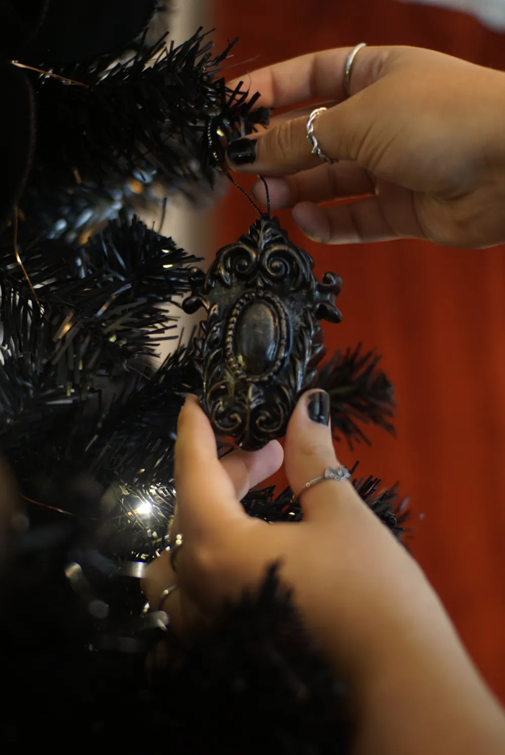 Diy Gothic Christmas Ornament A Dark And Gothic Home For The Holidays The  Home Depot