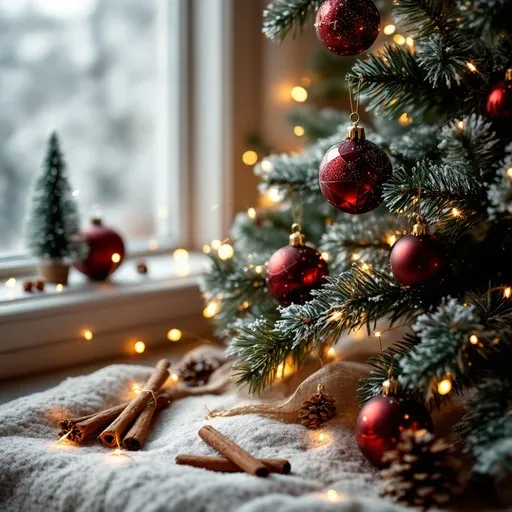 Download Cozy Christmas Corner Image - Christmas, Ornaments, Baubles | StockCake
