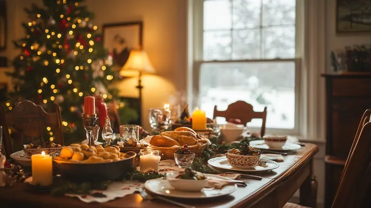 Download Festive dinner setting Image - Festive, Dinner, Christmas | StockCake