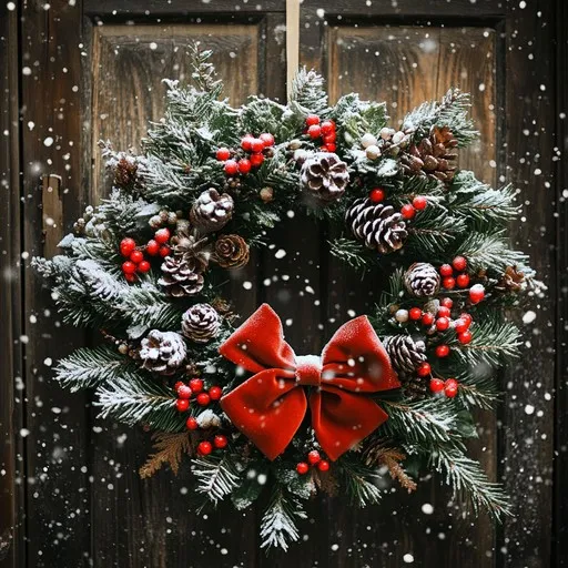 Download Festive Wreath Display Image - Wreath, Christmas, Holiday | StockCake
