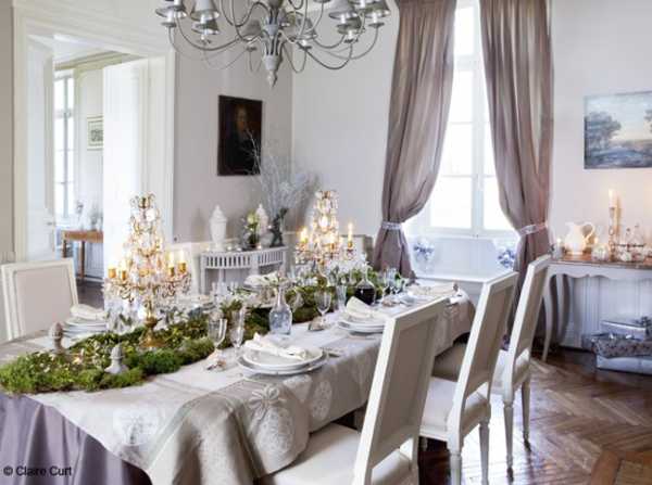 Elegant Christmas Decorating Ideas Blending Light Gray Color and French Chic