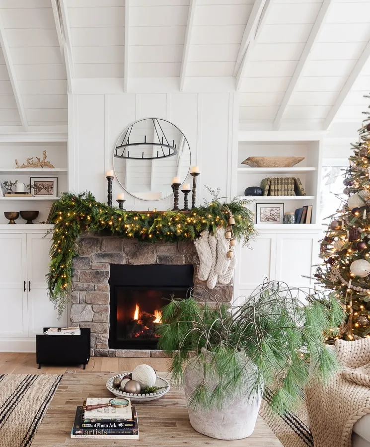 Elegant Christmas Mantel Garland Fireplace Mantel Christmas Garland The  Lilypad Cottage