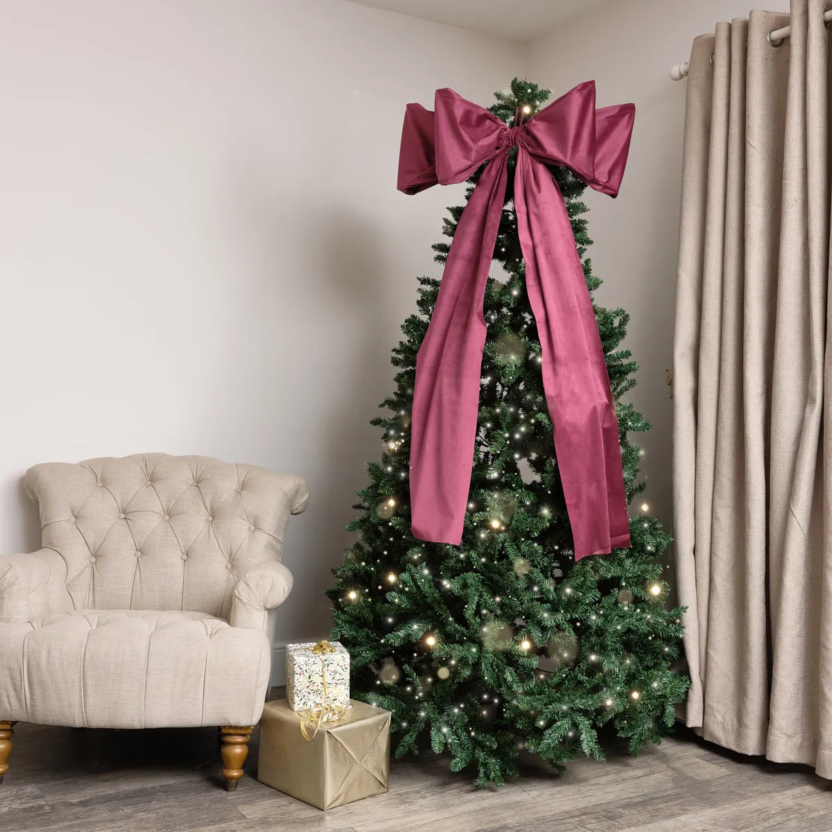 Extra Large Dark Red Velvet Christmas Bow - 70cm x 140cm – Windsor Browne