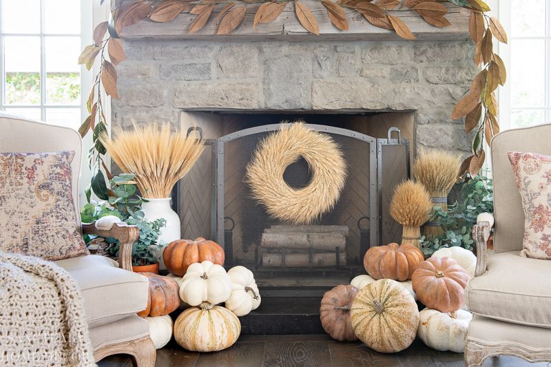 Fall Fireplace Decorating Tips - Sanctuary Home Decor