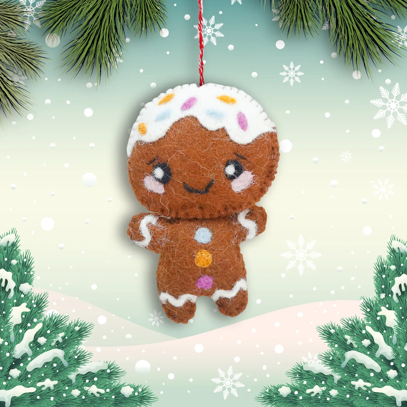 Felt Ornament - Gingerbread Man – Mr. Ellie Pooh