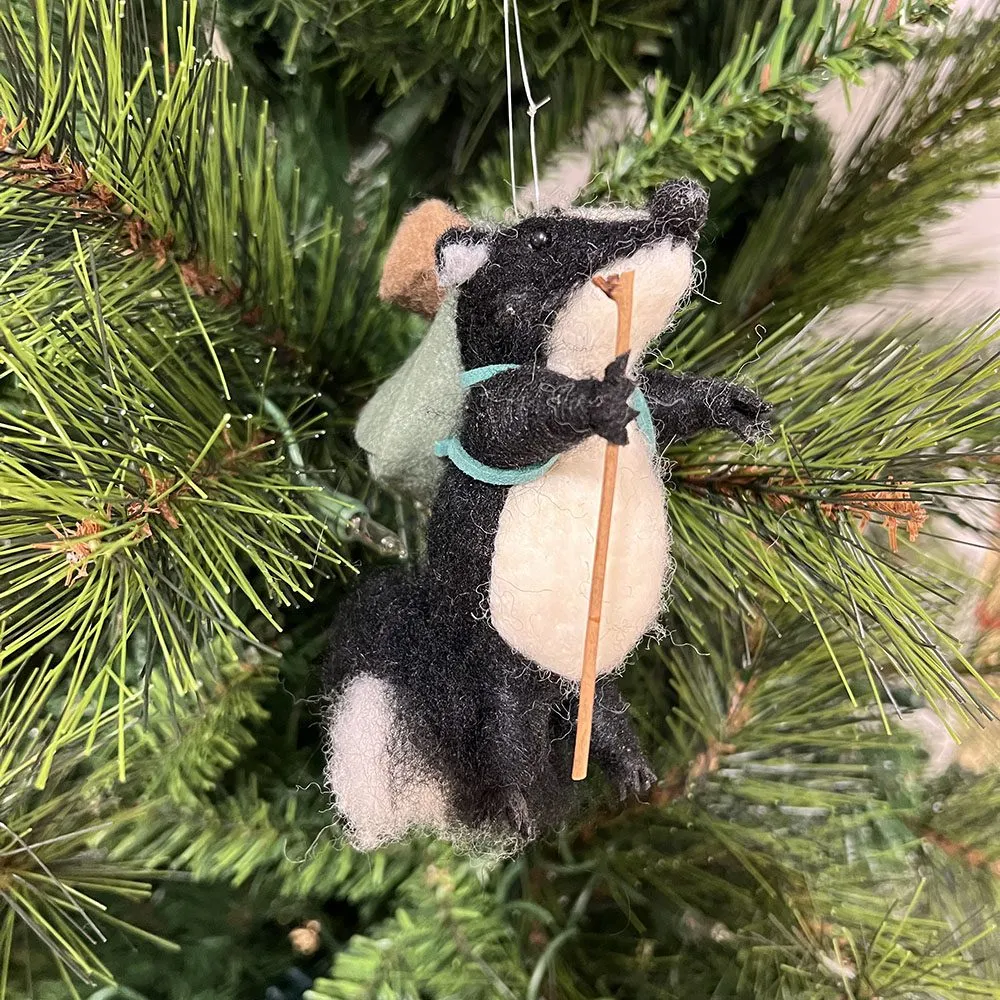 Felt Skunk Christmas Ornament | Platt Hill Nursery