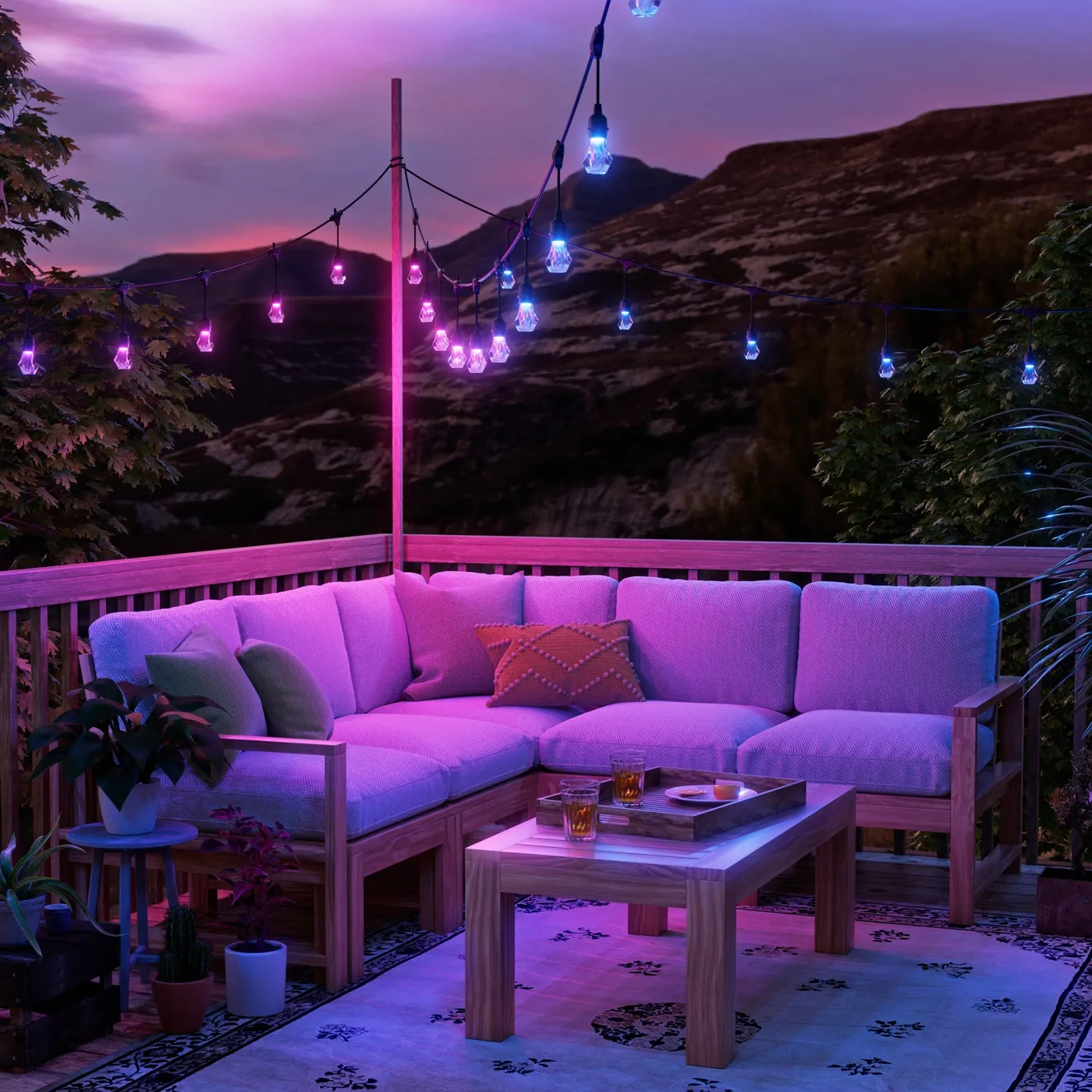 Festive 38.3m Indoor & Outdoor Multifunction Christmas Fairy Lights