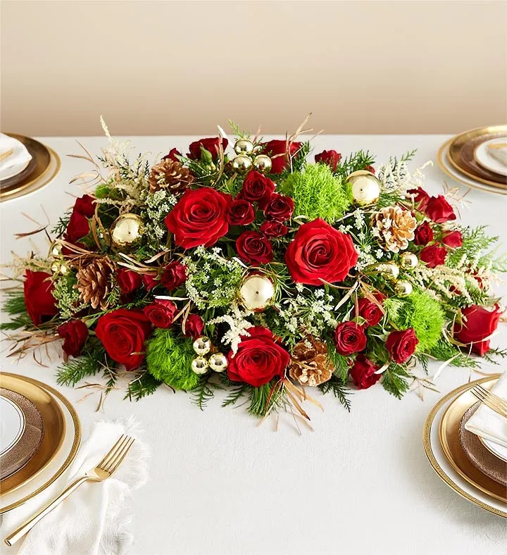 Florist Designed Christmas Centerpiece at From You Flowers Christmas Floral Centerpiece Arrangement