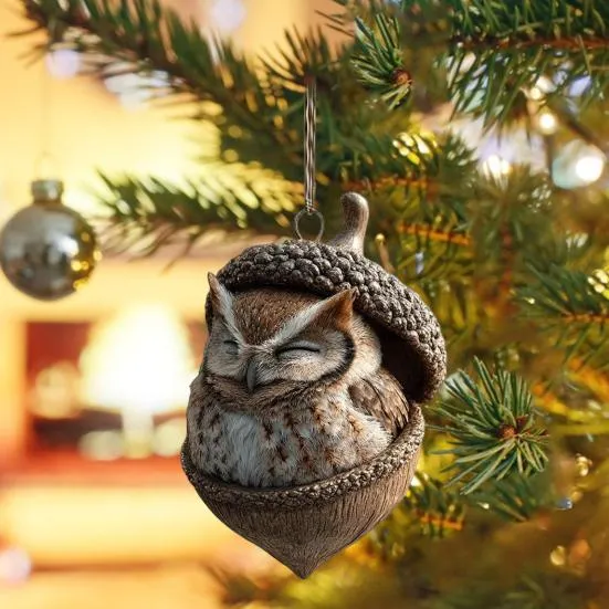 Forest Animal Acorn Ornaments Acrylic Cute Christmas Trees Hanging Decorations  Rustic Home – buy the best products in the Ayzeze online store