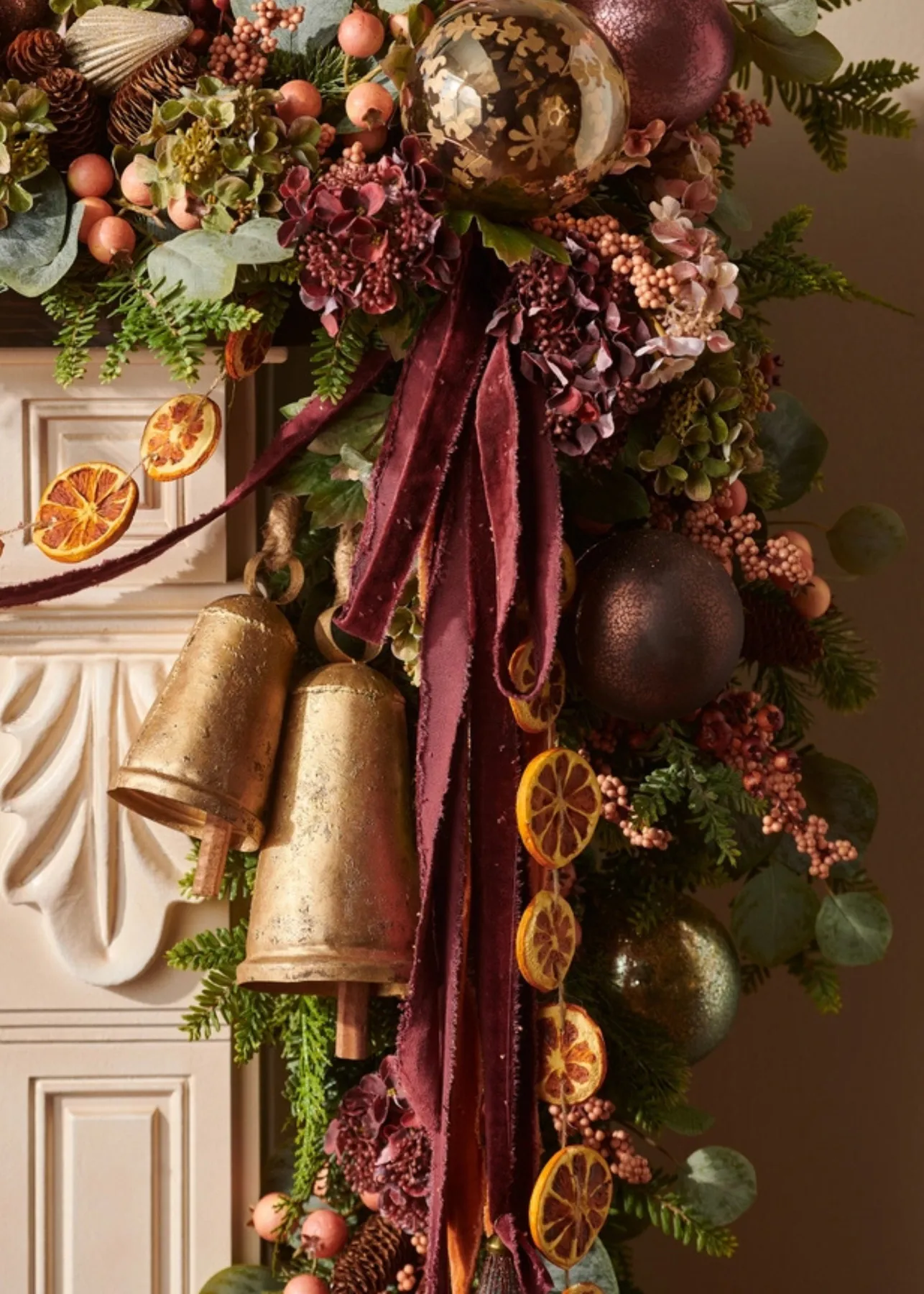 Frayed Edge Holiday Ribbon in Plum Purple - 1' x 10 yd