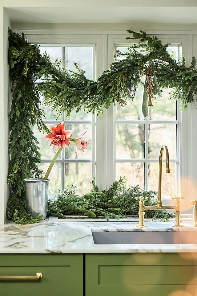 Fresh Fir + Pine Cone Garland, 12' | Terrain
