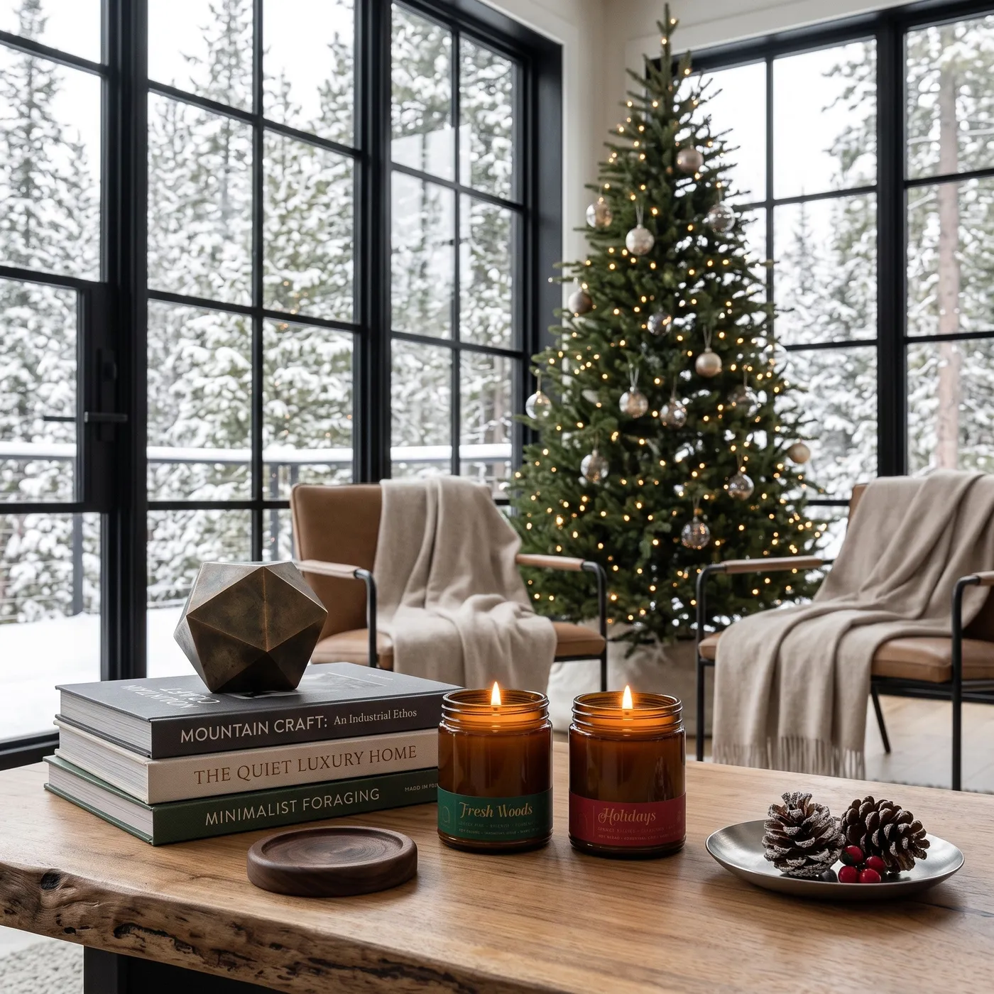Fresh Woods + Holidays Holiday Duo — 2-Piece Christmas Soy Blend Candl