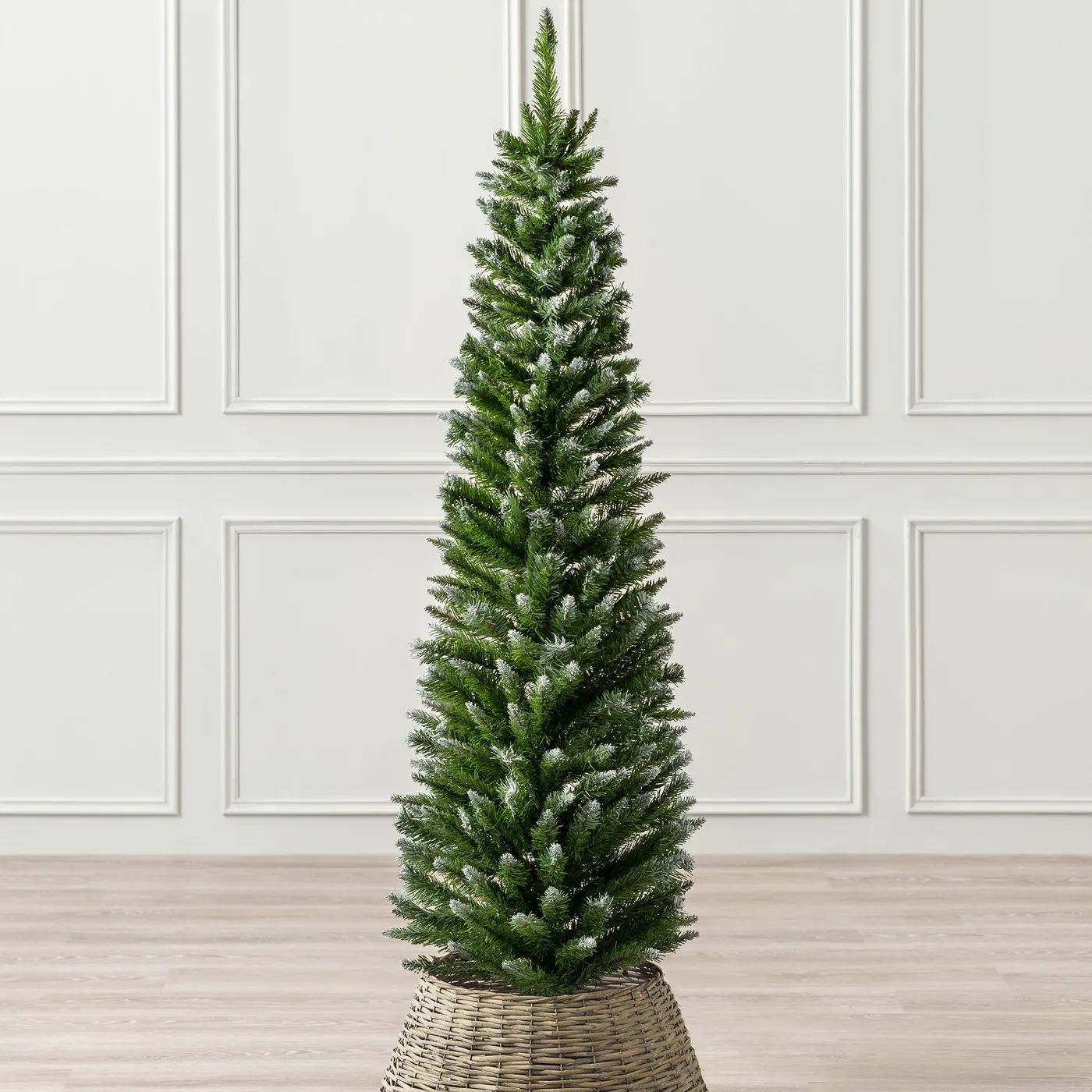 Frosted Artificial Pencil Christmas Tree | 5ft–7ft | Christow