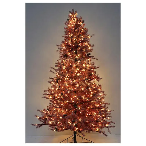 Frosted Christmas tree 230 cm with pine cones 400 lights, outdoor | online sales on HOLYART.com
