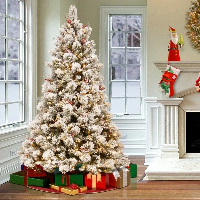 Frosted Christmas Tree with Foldable Stand | Foter