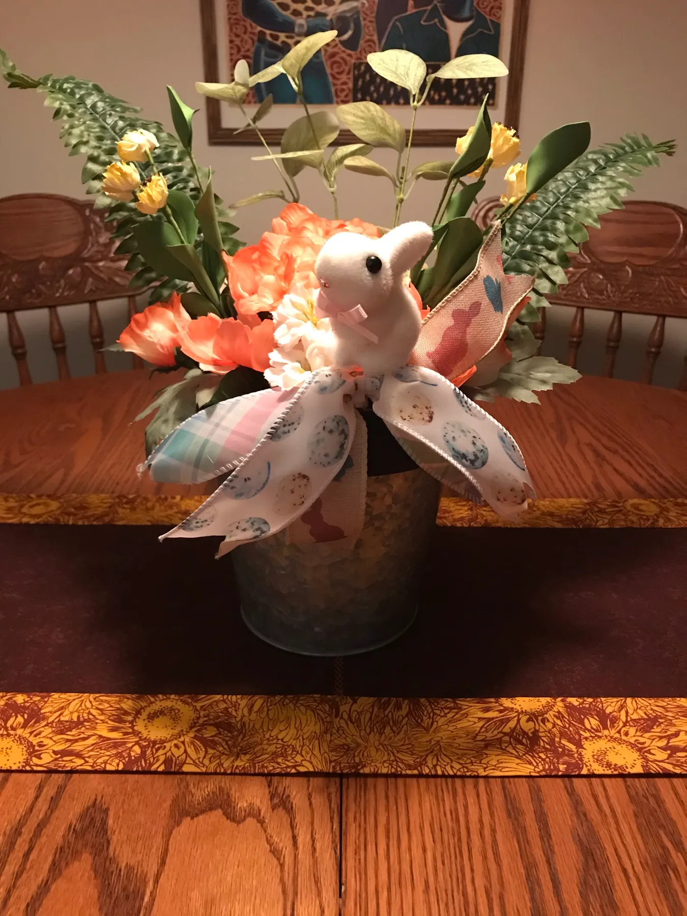 Galvanized Bucket Centerpiece – Suzannes Creations